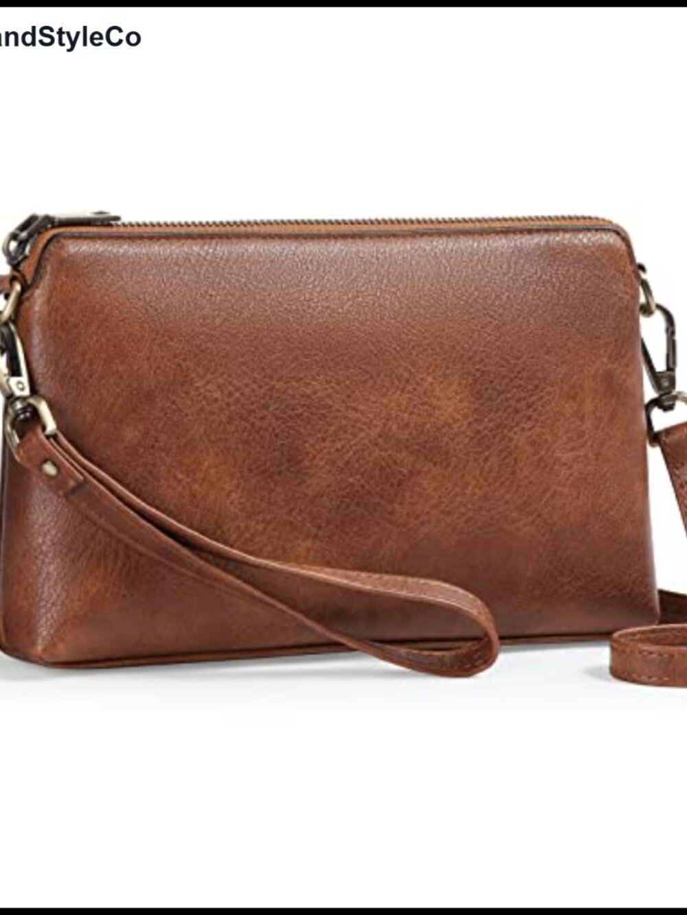 Women's PU Leather RFID Crossbody Clutch Wallet with Detachable Straps